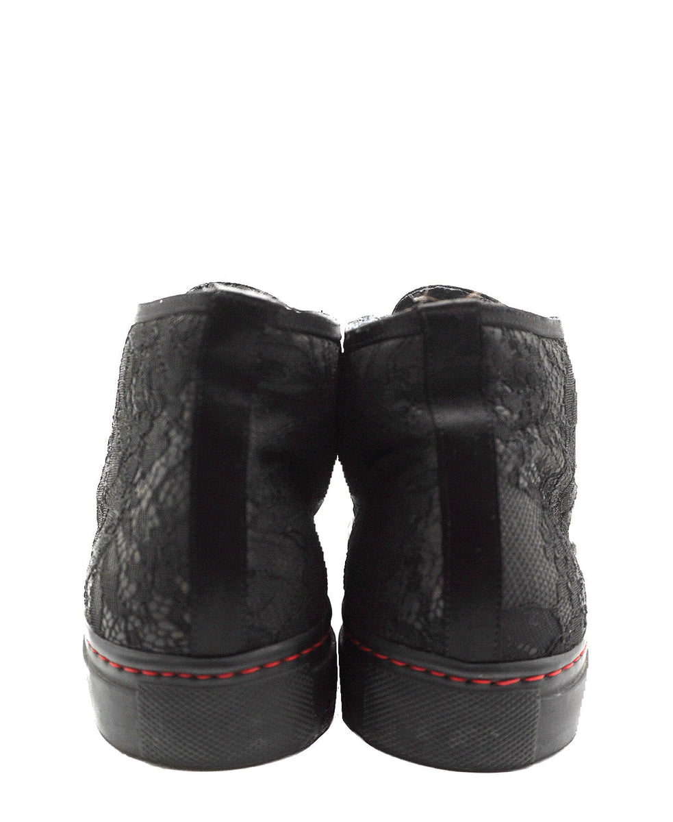 Valentino Bags? Valentino Black Lace Ribbon High Top Sneakers Black Luxury Designer Leather Handbag