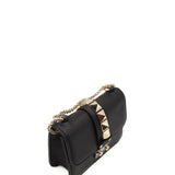 Close-up of Leather bags hardware and fine stitching
