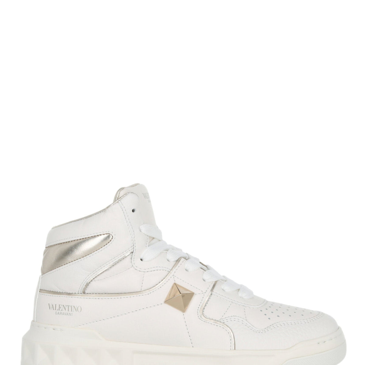 Valentino Shoes? Valentino Womens One Stud High-Top Sneaker Luxury Lifestyle Designer Footwear
