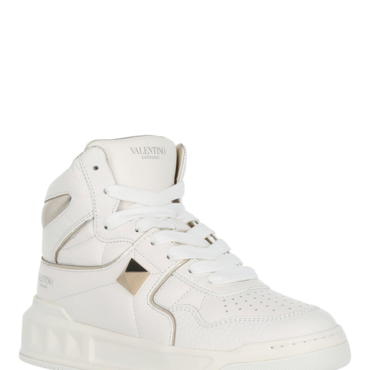 Valentino Shoes? Valentino Womens One Stud High-Top Sneaker Luxury Lifestyle Designer Footwear