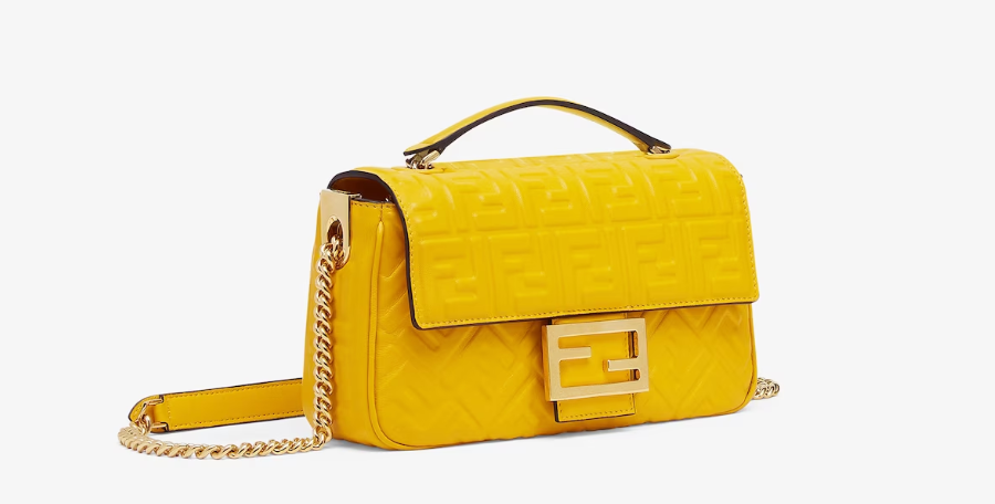 Fendi Bags? Fendi Baguette Chain Midi Nappa leather Bag Premium Designer Shoulder Bag